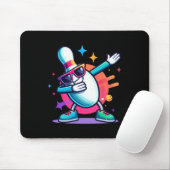 Bowling Pin Dabbing Sungles Bowler Player Kinder B Muismat (Met muis)