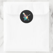 Bowling Pin Dabbing Sungles Bowler Player Kinder B Ronde Sticker (Tas)