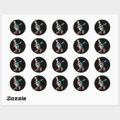 Bowling Pin Dabbing Sungles Bowler Player Kinder M Ronde Sticker (Vel)
