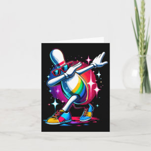 Bowling Pin Dabbing Sungles Bowler Speler Kaart