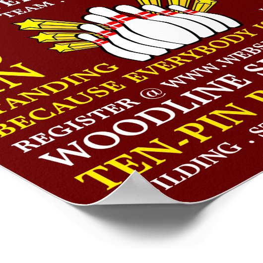 Bowling Pin Design, Ten-Pin Bowling Tournament Poster (Hoek)