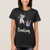 Bowling Pin Funny Bowling Bowler Cow Strike Bowlin T-shirt (Voorkant)