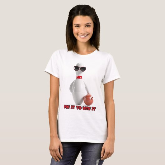 Bowling Pin het om het te winnen T-shirt (Voorkant volledig)