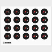 Bowling Pin Karate Ronde Sticker (Vel)