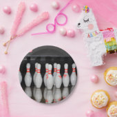 Bowling Pin Papieren Bordje (Feest)