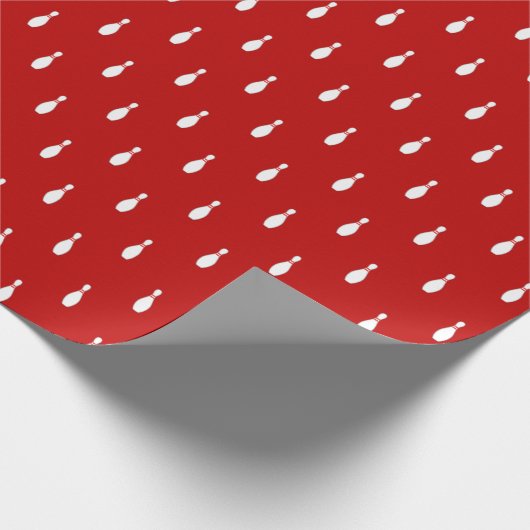 Bowling Pin Pattern | Achtergrondkleur Cadeaupapier (Hoek)