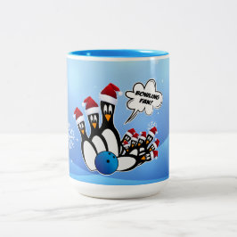 Bowling Pin Penguins Kerst Mok