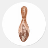 Bowling Pin Ronde Sticker (Voorkant)