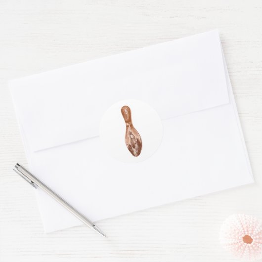 Bowling Pin Ronde Sticker (Envelop)