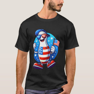 Bowling Pin Strike Onafhankelijkheidsdag 4 juli VS T-shirt