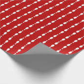 Bowling Pin Strped Pattern | Achtergrondkleur Cadeaupapier (Hoek)