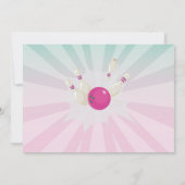 Bowling Pink Strike Foto Bowl Girls Birthday Kaart (Achterkant)