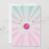 Bowling Pink Strike Fun Bowl Girls Birthday Kaart (Achterkant)