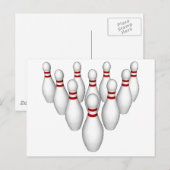 Bowling Pins: 3D-model: Briefkaart (Voorkant / Achterkant)