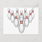 Bowling Pins: 3D-model: Briefkaart (Voorkant)