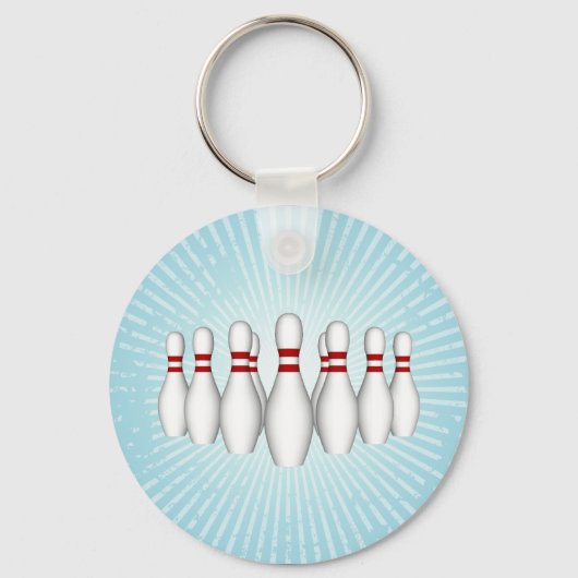 Bowling Pins: 3D-model: Sleutelhanger (Voorkant)