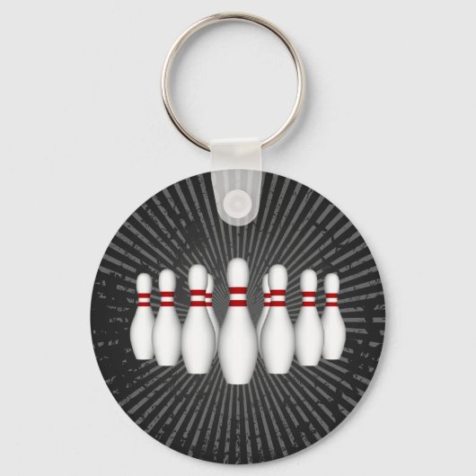 Bowling Pins: 3D-model: Sleutelhanger (Voorkant)