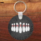 Bowling Pins: 3D-model: Sleutelhanger (Voorkant)