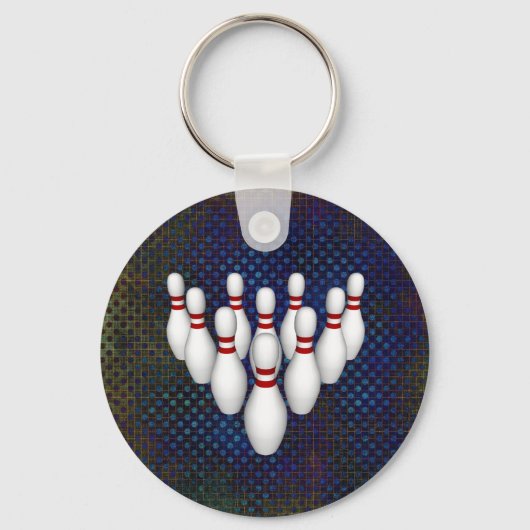 Bowling Pins: 3D-model: Sleutelhanger (Voorkant)