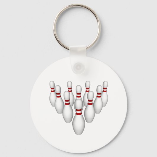 Bowling Pins: 3D-model: Sleutelhanger (Voorkant)