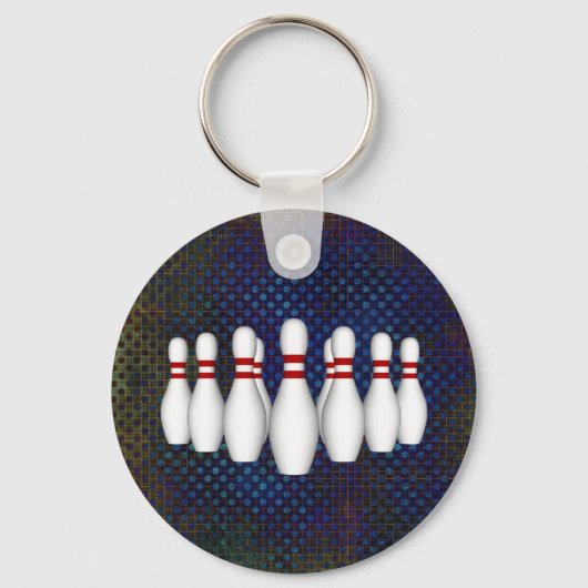 Bowling Pins: 3D-model: Sleutelhanger (Voorkant)