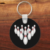 Bowling Pins: 3D-model: Sleutelhanger (Voorkant)