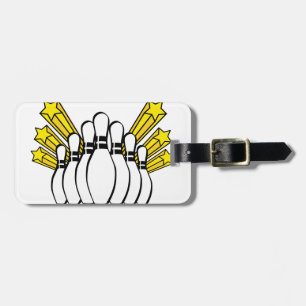 Bowling Pins Bagagelabel