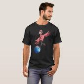 Bowling Pins Bowling Ball Bowler Bowling Flamingo T-shirt (Voorkant volledig)
