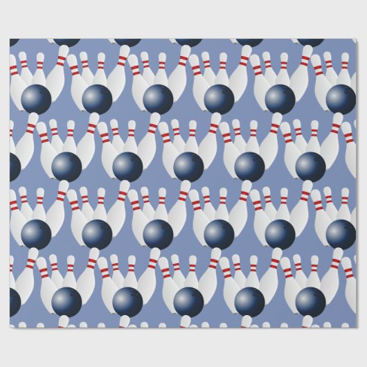 Bowling Pins Bowling Ball Print Cadeaupapier (Vlak)
