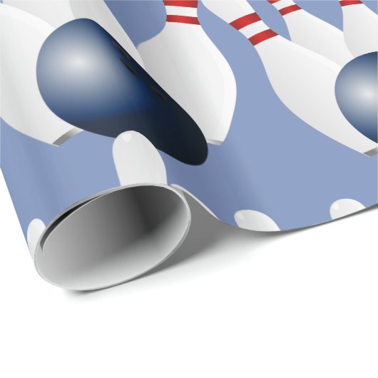 Bowling Pins Bowling Ball Print Cadeaupapier (Rol Hoek)