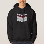 Bowling Pins Bowling Bowler-poorten Hoodie (Voorkant)