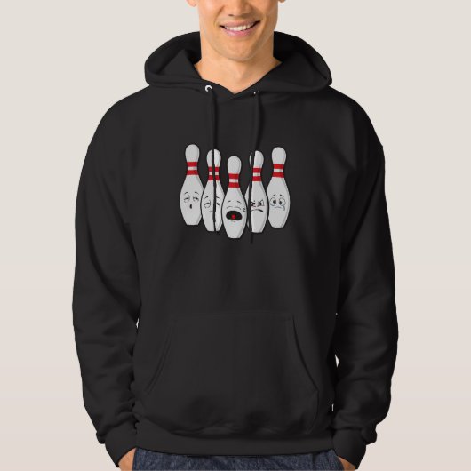 Bowling Pins Bowling Bowler-poorten Hoodie (Voorkant)