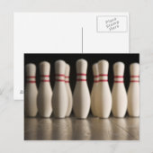 Bowling Pins Briefkaart (Voorkant / Achterkant)