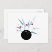 Bowling Pins Briefkaart (Voorkant / Achterkant)