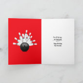 Bowling Pins dank u Verjaardag Kaart (Binnen)