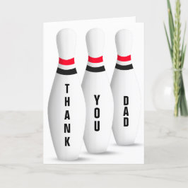 Bowling Pins dank u Verjaardag Kaart