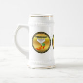 Bowling pins en ball met het woord STRIKEOLOGIST Bierpul (Links)