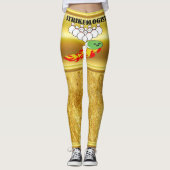 Bowling pins en ball met het woord STRIKEOLOGIST Leggings (Voorkant)