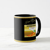 Bowling pins en ball met het woord STRIKEOLOGIST Mok (Voorkant rechts)