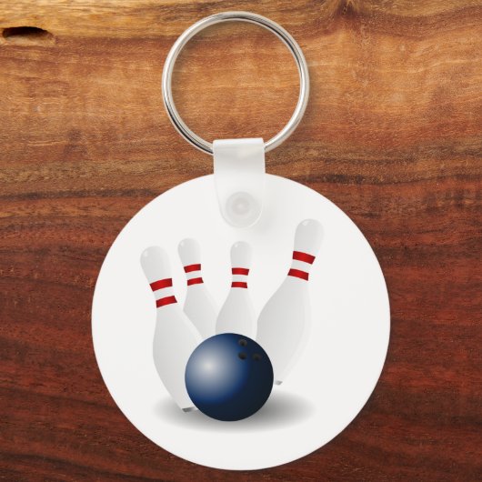 Bowling Pins en Ball Sleutelhanger (Voorkant)