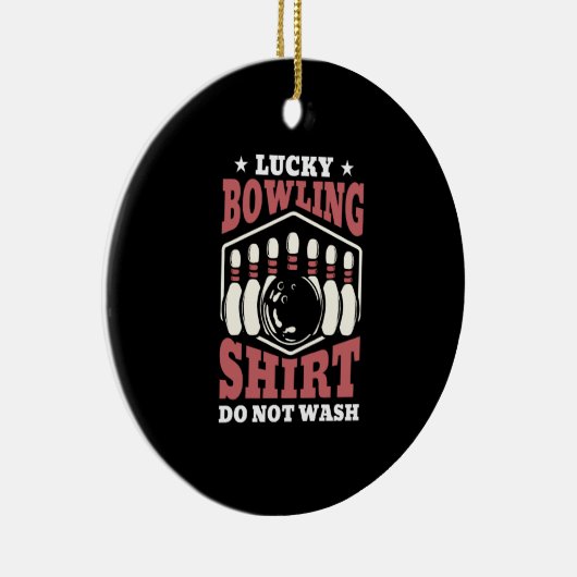 Bowling Pins Gift Birthday kerstidee Keramisch Ornament (Rechts)