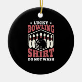 Bowling Pins Gift Birthday kerstidee Keramisch Ornament (Voorkant)