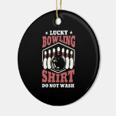 Bowling Pins Gift Birthday kerstidee Keramisch Ornament (Links)