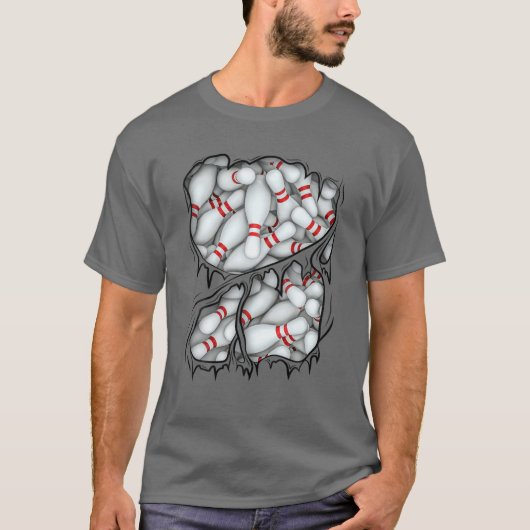 Bowling Pins Inside Sport Halloween Bowler Costume T-shirt (Voorkant)