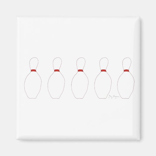 Bowling pins magneet (Voorkant)