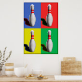 Bowling Pins Muur Pop Art Ontwerp Poster (Keuken)