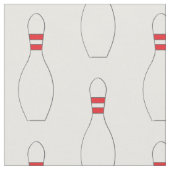 Bowling Pins Pattern White Stof (Close Up)