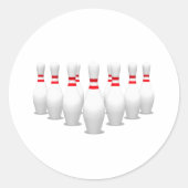 Bowling Pins: Ronde Sticker (Voorkant)