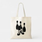 Bowling pins schoenen en bal sport kunst tote bag (Achterkant)