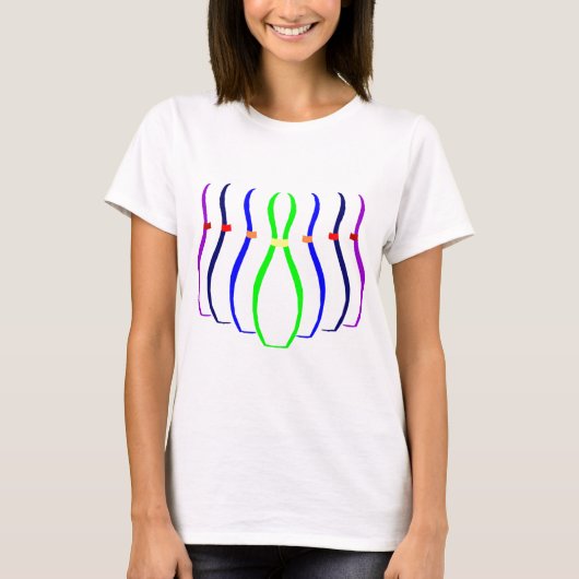 Bowling Pins T-shirts en geschenken. (Voorkant)
